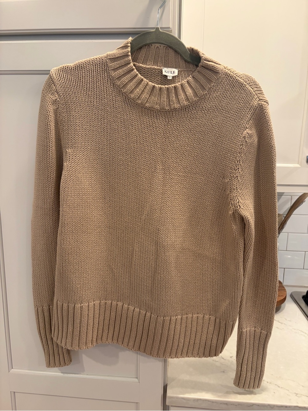 KULE Tatum Crewneck Sweater in Tan